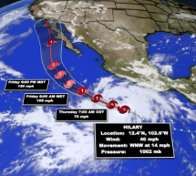 La tormenta tropical Hilary crece en fuerza y ​​tamaño sobre las cálidas aguas del Océano Pacífico